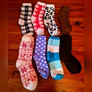 Fleece Socks - Ultra Plush 8 Pair EUC